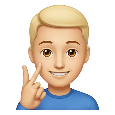 A classic emoji nose, no face, with a pointer finger touching the tip of it, combine these two 👆🏼👃🏼 sticker