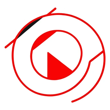 prohibition symbol, red circle with diagonal line through it sticker