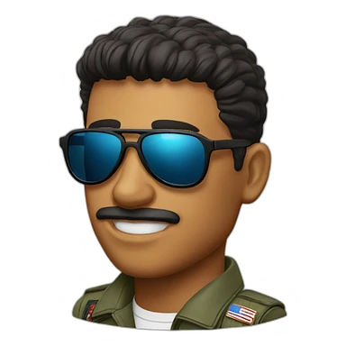 top gun+sun glasses sticker