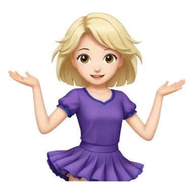 Naked anime girl dancing  sticker