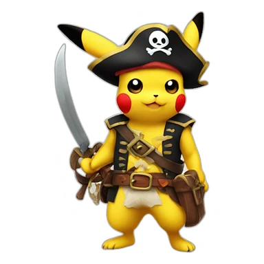 pirate pikachu sticker