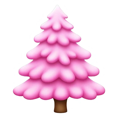 Cute pink Christmas tree sticker