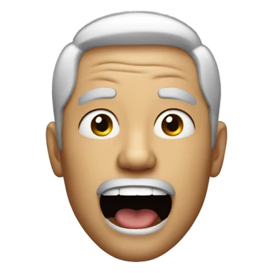 man with mouth open sticker