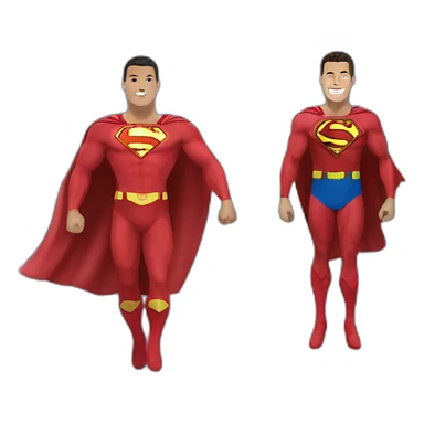 Ronaldo in the sky with super man sticker