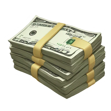 Stack of cash sticker