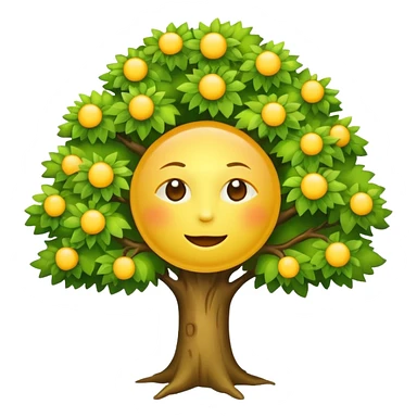 Tree with sun sticker