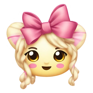 Coquette kawaii bow pink adorable sparkles sticker