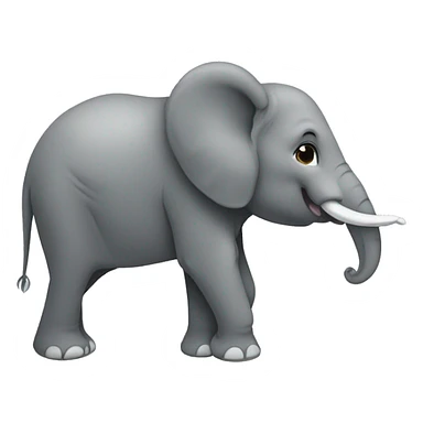 2d elephant in profile sticker