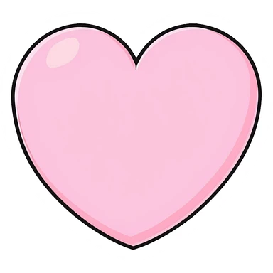 pastel pink heart with glitters sticker