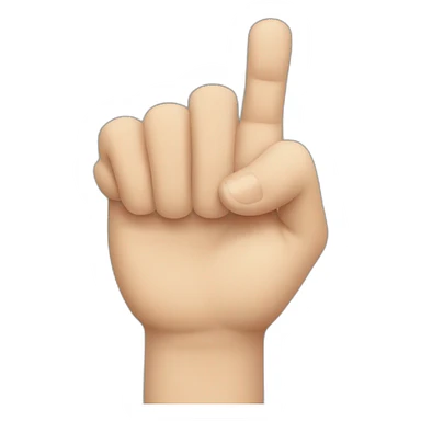 Hand showing a little, the index and thumb to be close to each other sticker