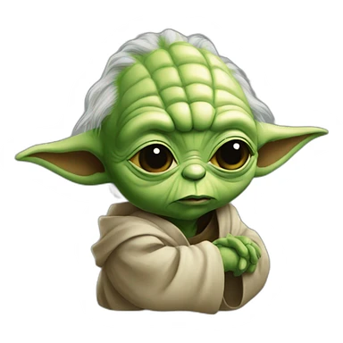 Yoda make a kiss sticker