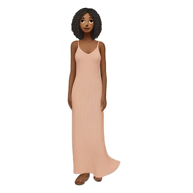 Knit maxi slip dress sticker