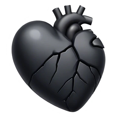 broken black heart sticker
