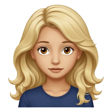 blond long wavy hair, skinny,brown eyes, long eye lashes,tanned, 17 year old girl sticker