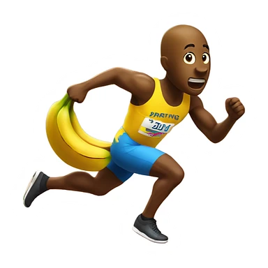 sprinting banana  sticker