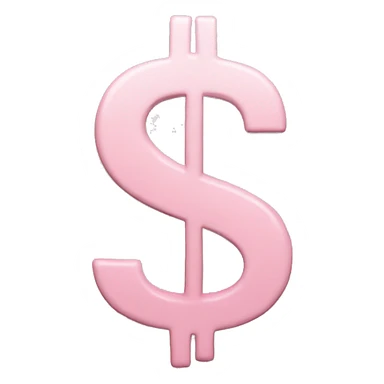 Pastel Pink dollar sign  sticker