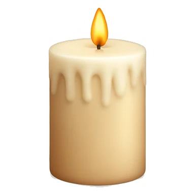 a beige candle sticker