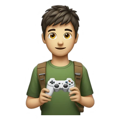 boy with gamepad sticker