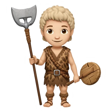 mini stone age man  sticker