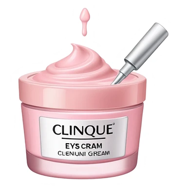 Light pink small Clinique tub with eye cream sticker