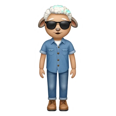 🐑+👔👞🕶️👖 sticker