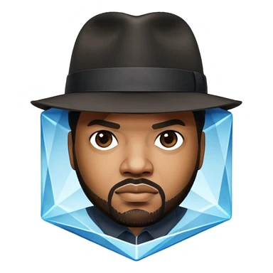 ice cube wearing a fedora  sticker