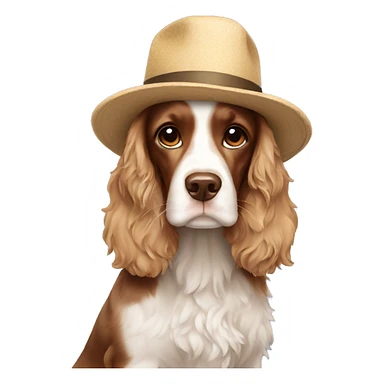 spring spaniel with hat sticker