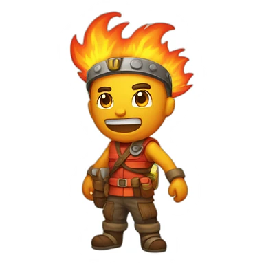 firey from battle for dream island sticker