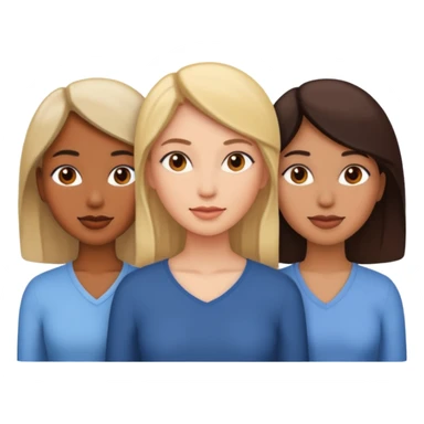 3 different women sticker