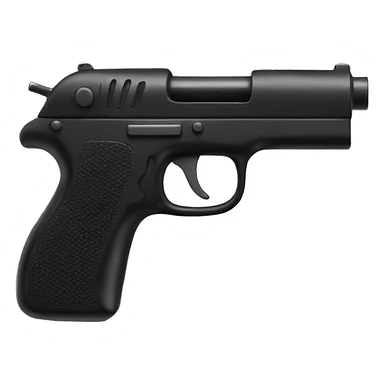 Toy gun, black sticker