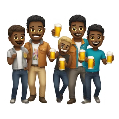 Party whit gays with beers  sticker