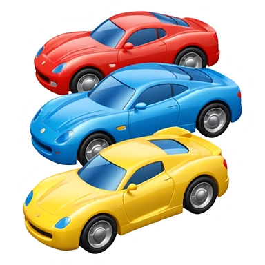 3 toy cars sticker