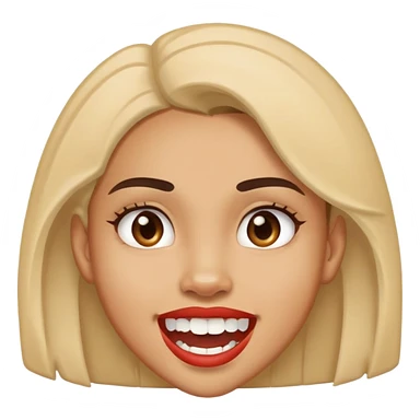 Mixed girl with buck teeth sticker