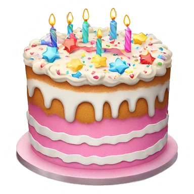 birthday cake with sparkles sticker