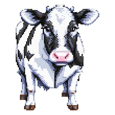 dairy cow with black and white spots sticker