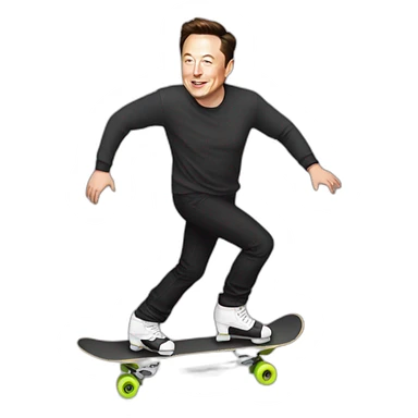 Elon musk skating sticker