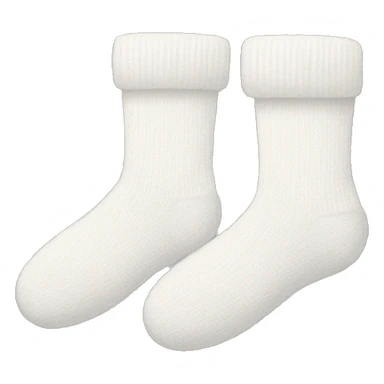 A pair of white warm socks sticker