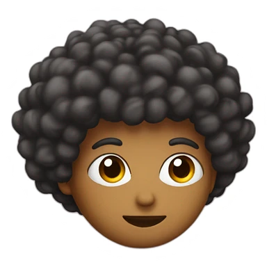 personnage avec un long nez et une coupe afro sticker