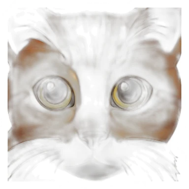 brown ginger cat large eyes sticker