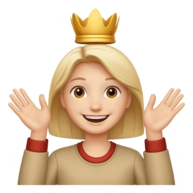 Happy face with hands  sticker