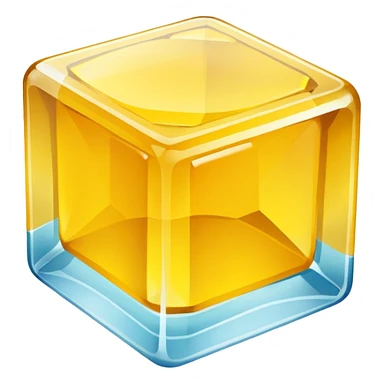 yellow ice cube sticker