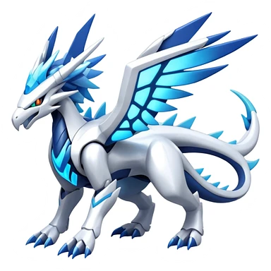 Modern Futuristic Kyurem-reshiram-dialga-Suicune-hybrid, full body sticker