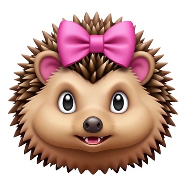 hedgehog with a pink bow make it mad  sticker