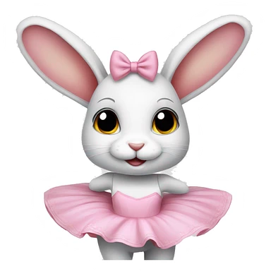Ballerina rabbit sticker