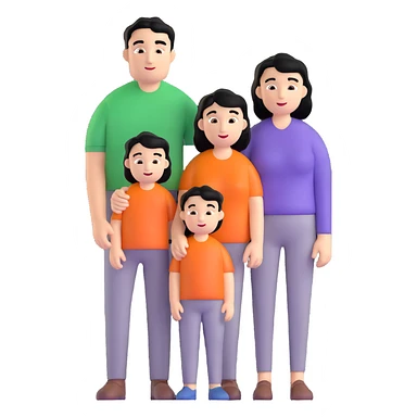joyful caucasian family with black-haired father, mother and their young son sticker