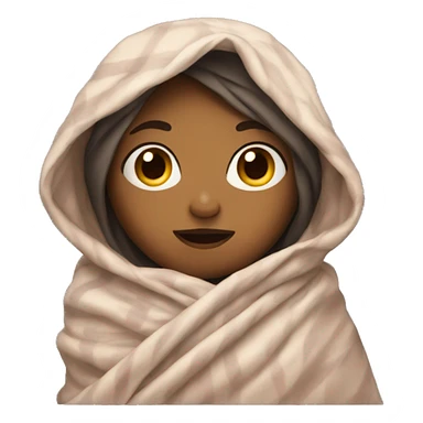 girl wrapped up in blanket sticker