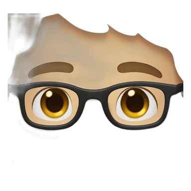 boy with blue eyes, brown hair, and glasses sticker