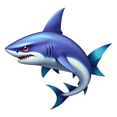 Shiny Dark Sharpedo-Haunter-fusion-hybrid full body sticker