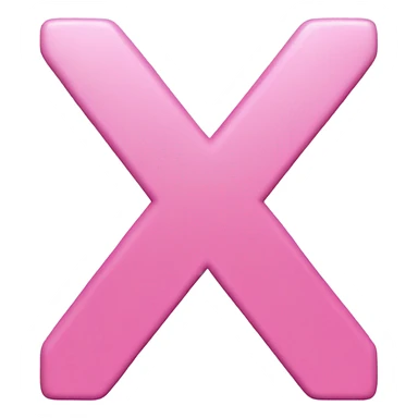 pink x icon sticker