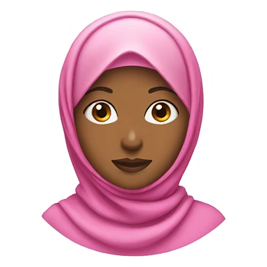 Muslim woman with pink hijab sticker